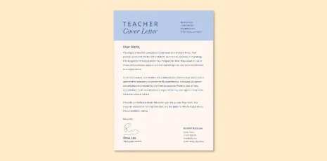 Cover letter sample